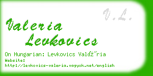 valeria levkovics business card